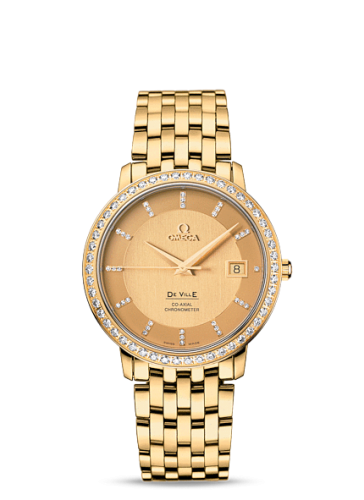 Omega De Ville Prestige Co-Axial 36.5 Yellow Gold / Diamond / Bracelet